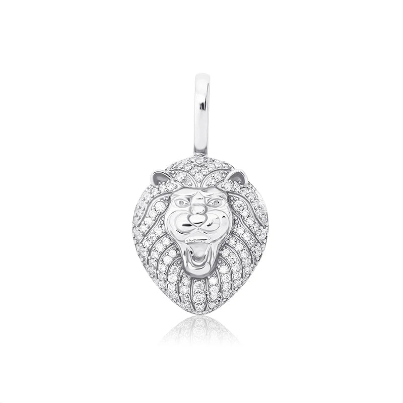 JINAO New 100% 925 Sterling Silver Lion Pendant High Quality CZ Women's Necklace Hip Hop Fashion Delicate Jewelry For Gift