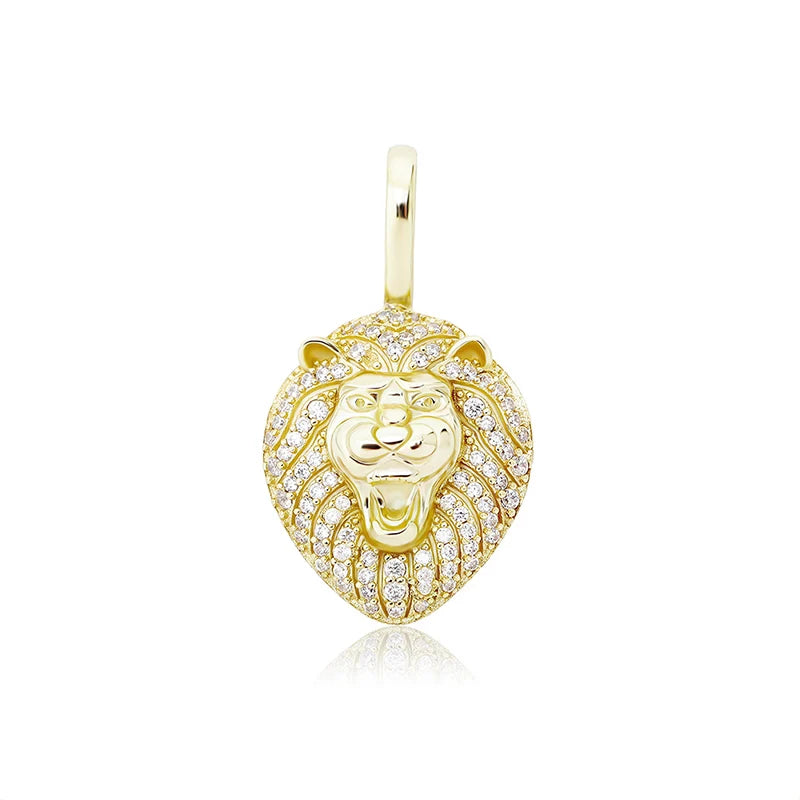 JINAO New 100% 925 Sterling Silver Lion Pendant High Quality CZ Women's Necklace Hip Hop Fashion Delicate Jewelry For Gift