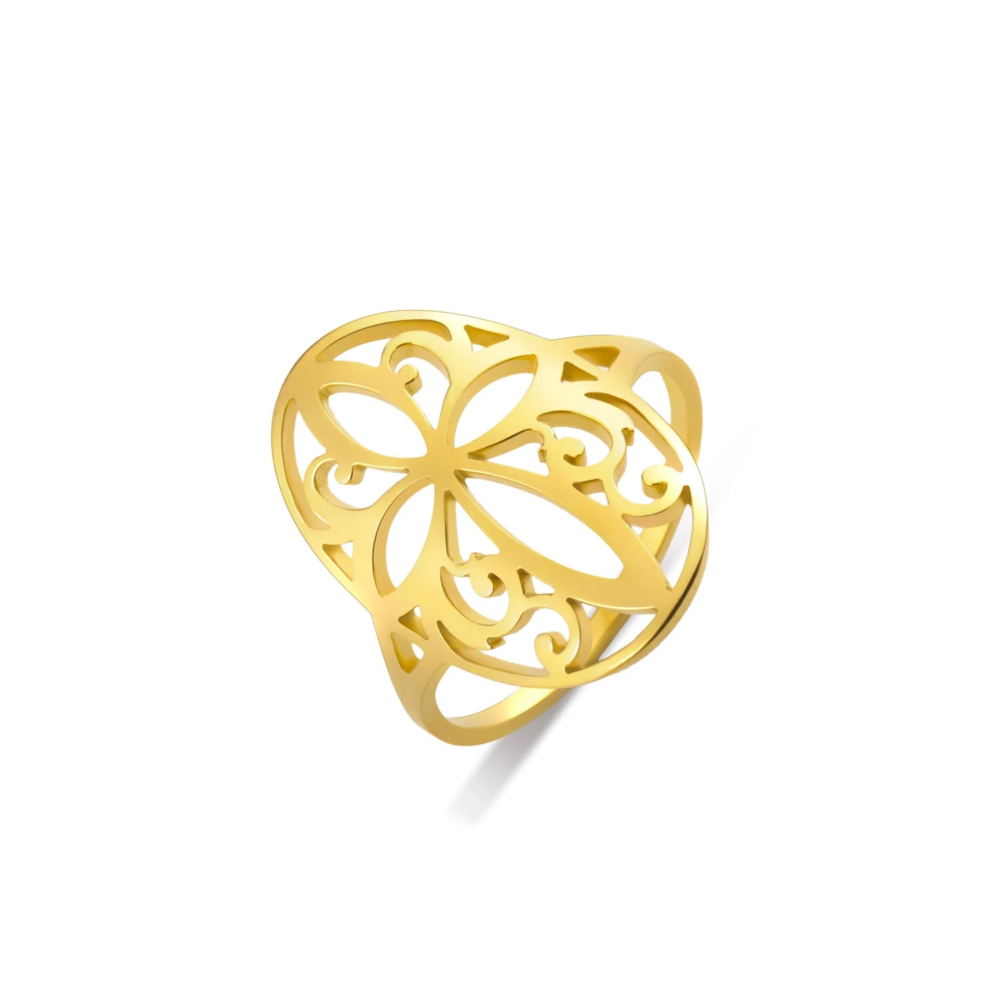 Amaxer Stainless Steel Witch Knot Celtic Knot Pentacle Rings for Women Witchcraft Protection Jewelry Christmas Vintage Gifts