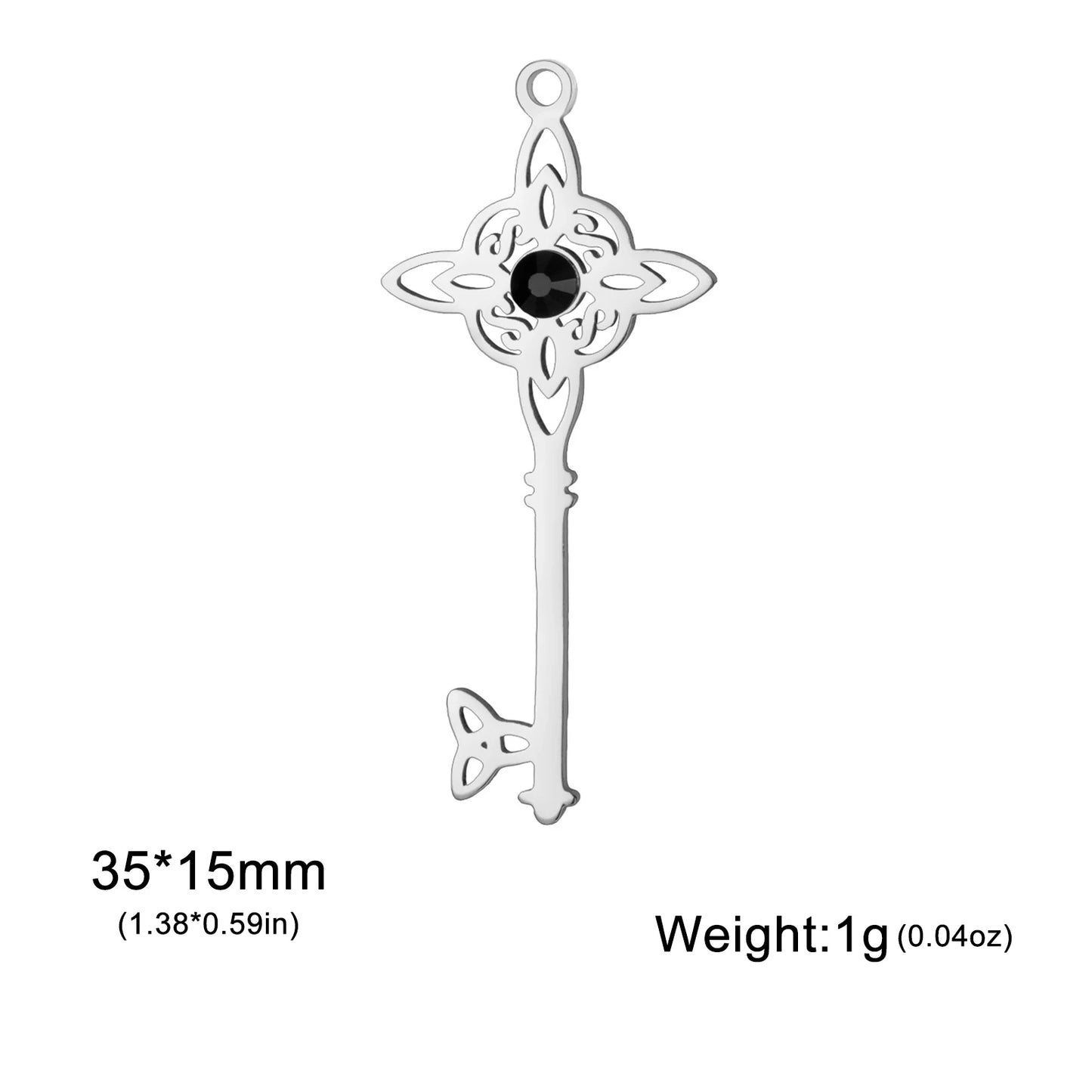 Double Amulet Protection Witch Knot Pentagram Tetragrammaton Charms Stainless Steel DIY Amulet Jewelry Wholesale