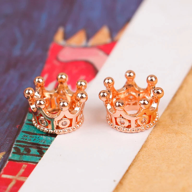 2 Pcs Mini Metal Crown Wedding Romantic Pearl Garland Girls Hair Ornaments Favors Party Children Fashion Jewelry Gift