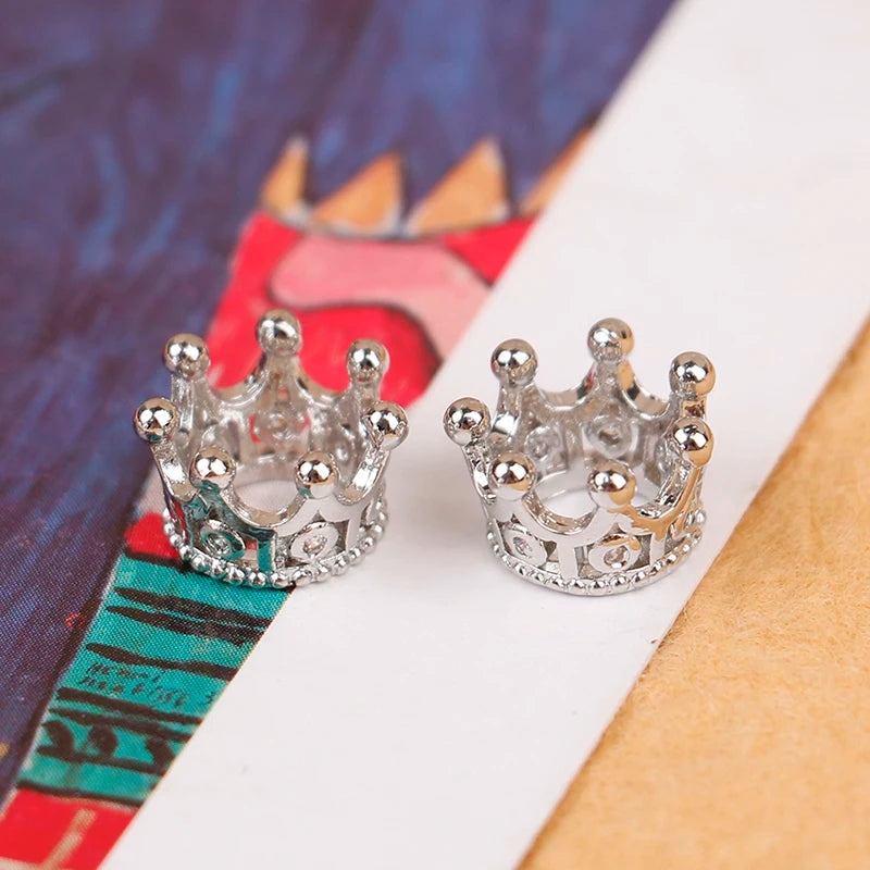 2 Pcs Mini Metal Crown Wedding Romantic Pearl Garland Girls Hair Ornaments Favors Party Children Fashion Jewelry Gift