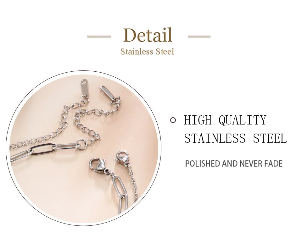 Unift Hindu Yoga Om Aum Bracelet for Women Double Chain Bracelets Bangles Buddhism Amulet Talisman Stainless Steel Jewelry Trend
