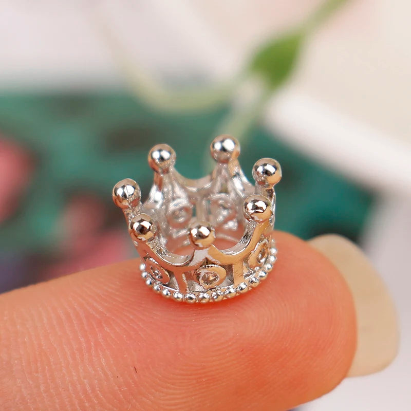 2 Pcs Mini Metal Crown Wedding Romantic Pearl Garland Girls Hair Ornaments Favors Party Children Fashion Jewelry Gift